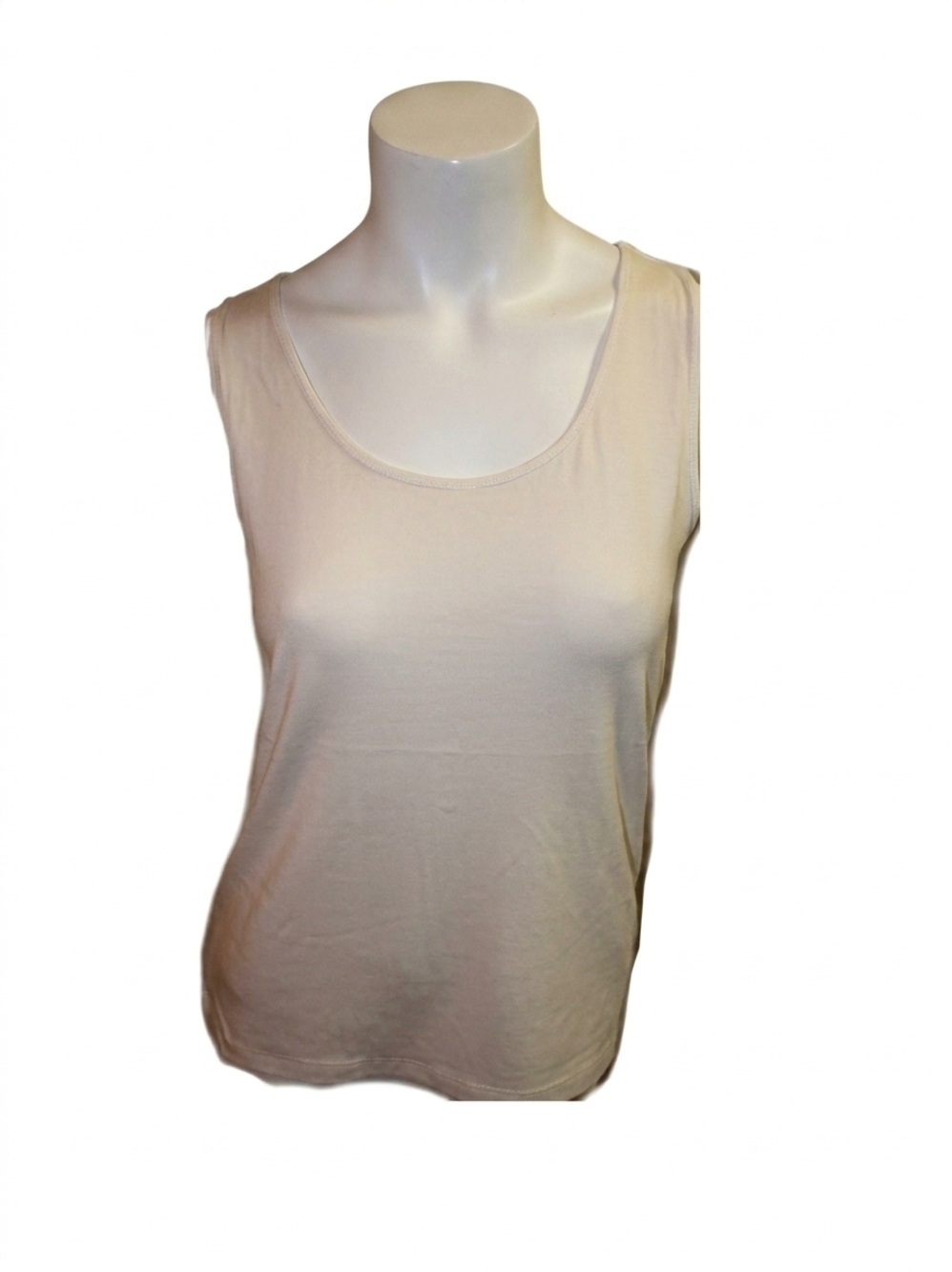 NEW ANGEL bra-friendly tunic tank top in cream
